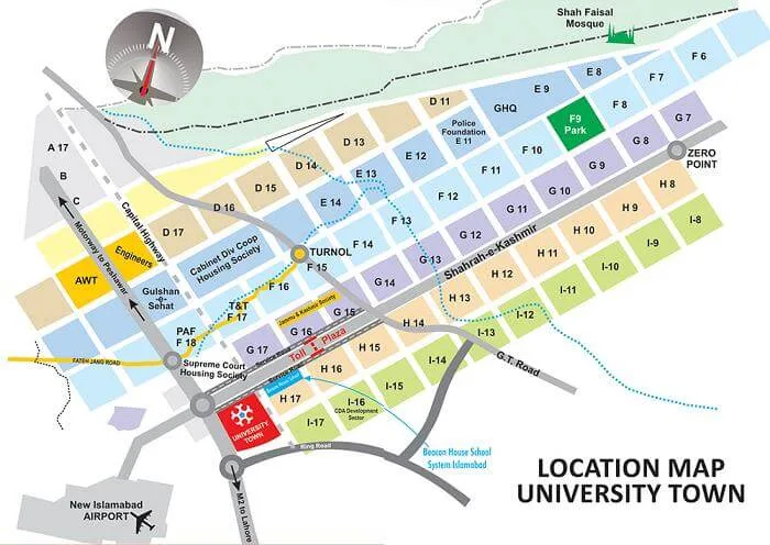 University-Town-Islamabad-Location-Map
