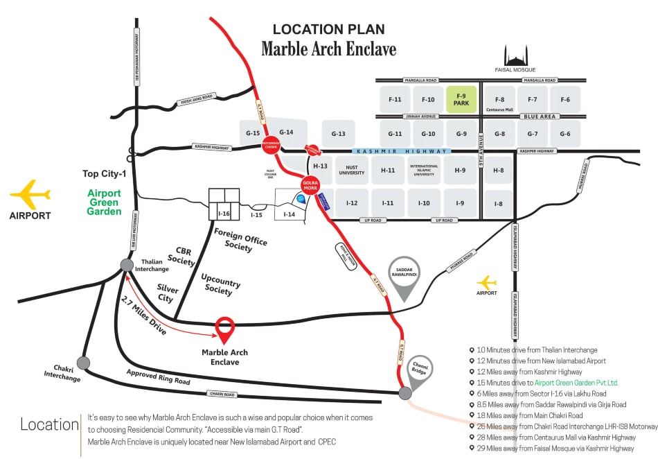 Marble Arch Enclave Location Map