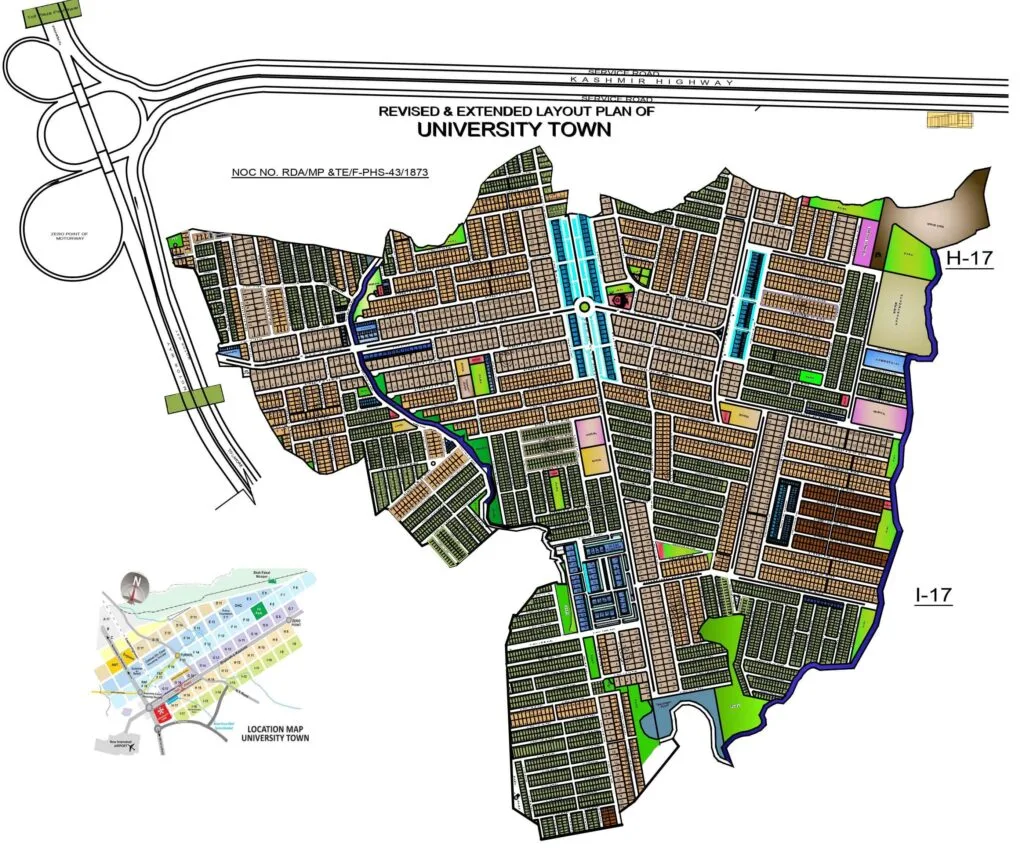 University-town-islamabad-map