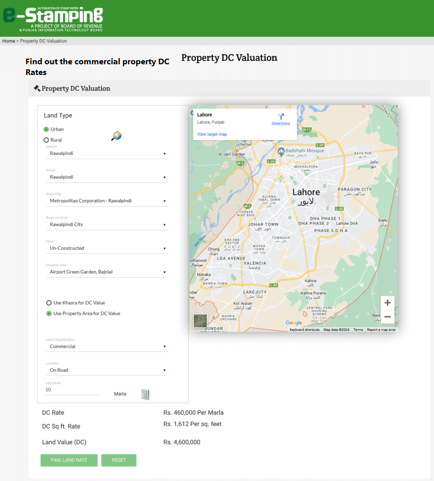 commercial property dc valuation